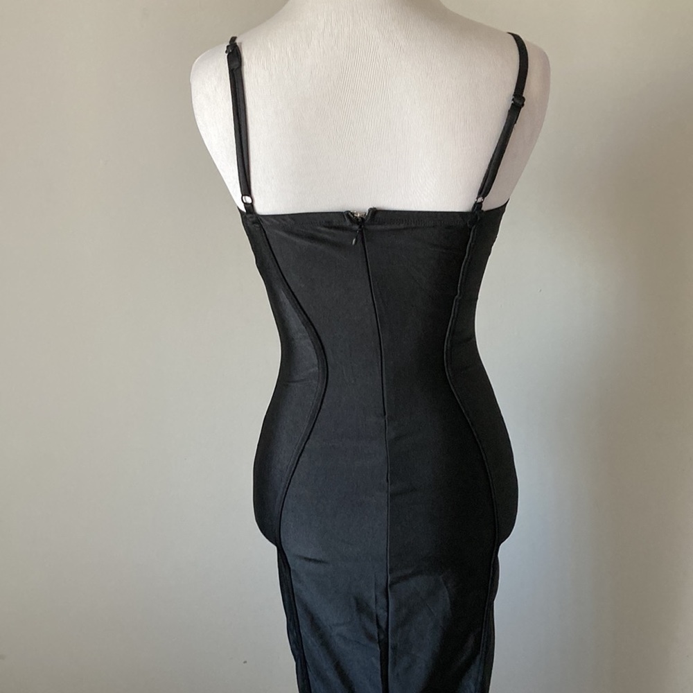 Black Corset Dress Just in @The King Kouture Boutique Midi Length Med - Picture 8 of 8
